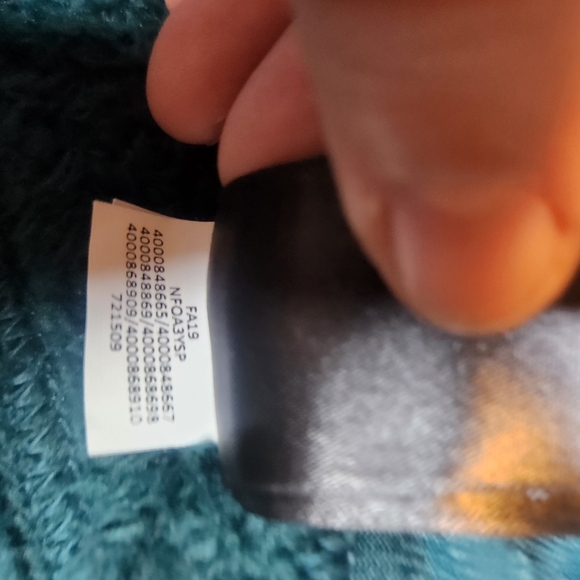 The North Face Hunter Green Women Size Medium Pullover Furry Fleece 1/4 Zip Coat - Picture 6 of 6